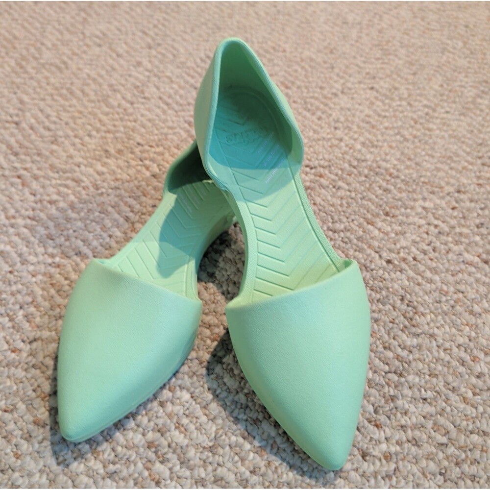 Native Audrey d'Orsay Flats Shoes Womens US 6 Mint Green Pointed Slip On